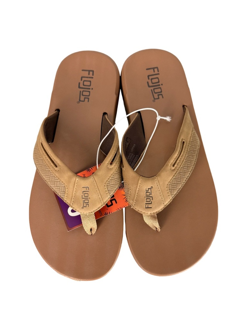 Flojos Ryan men's flip-flop Tan Size 10 NWT - Picture 1 of 6